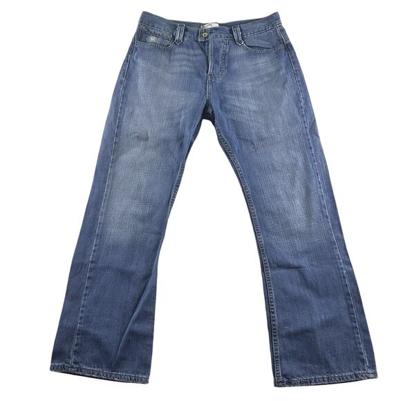 Vintage Levis SilverTab Jeans Mens 34x30 Blue Modern Boot Distress Y2k Denim - Picture 1 of 16